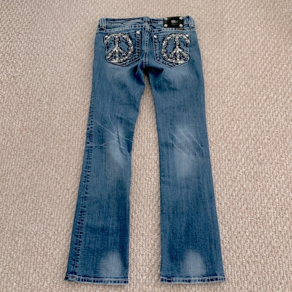 Miss Me Peace Sign #JP5356B Boot Jean - Picture 5 of 15